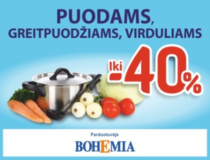 Nuolaidos iki 40%!