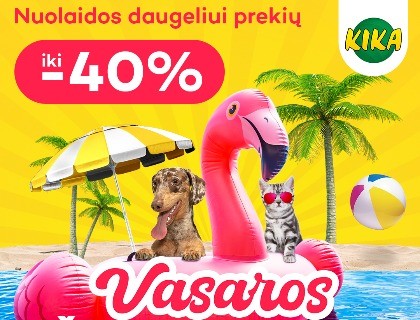 KIKA parduotuvėse vasaros išpardavimas ir nuolaidos iki -40%