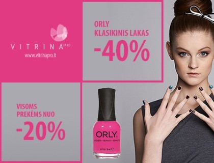 VITRINAPRO nuolaidos VISOMS prekėms -20% iki -50%