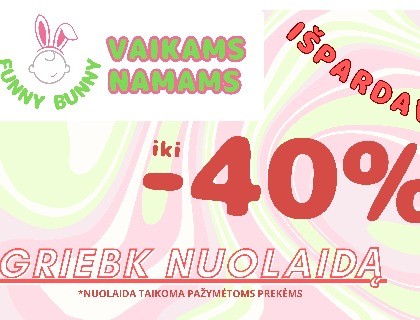 Žiemos IŠPARDAVIMAS NET IKI 40% PIGIAU.  