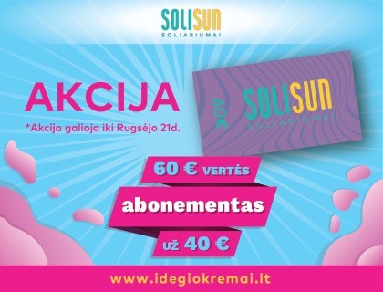 60 Eur vertės abonementas už 40 Eur!