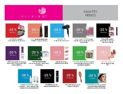 SAVAITĖS PREKĖMS 20% nuolaida.