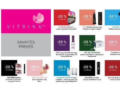 20 % nuolaida SAVAITĖS PREKĖMS