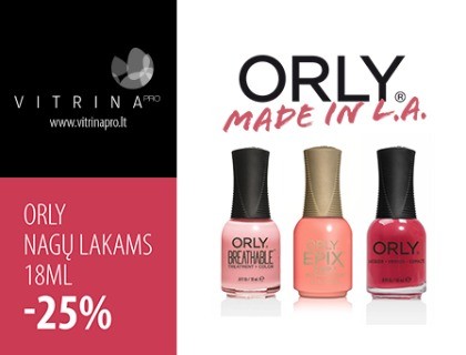 Visiems  ORLY nagų lakams -25%