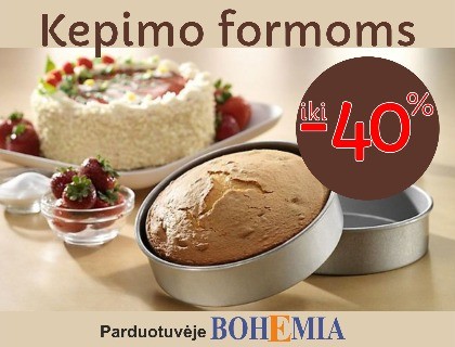 Kepimo indams ir formoms iki 40%