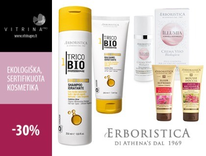 L'Erboristica natūraliai veido, kūno ir plaukų kosmetikai - 30% / VITRINAPRO